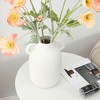 LuxenHome White Ceramic Jug 9.9-Inch Tall Round Vase - 3 of 4