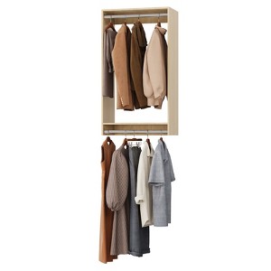 APRILSOUL Double Hanging Closet, Modular Closet System with Hanging Rod, Customizable Clothes Storage for Bedroom or Walk-in Closet - 1 of 1