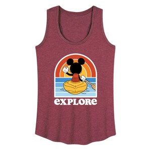 Women's - Disney - Mickey Kayak Explore Graphic Racerback Tank - 1 of 4