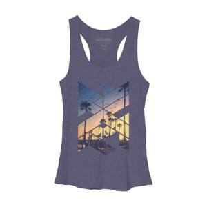 Women's Design By Humans Vintage Palm Beach Geometric By Magnussons Racerback Tank Top - 1 of 3