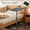Adjustable Height Standing Desk with Hidden Wheels,Computer Desk Side Table with Tilting Split Top for Office, Sofa, Care Bed - 3 of 4