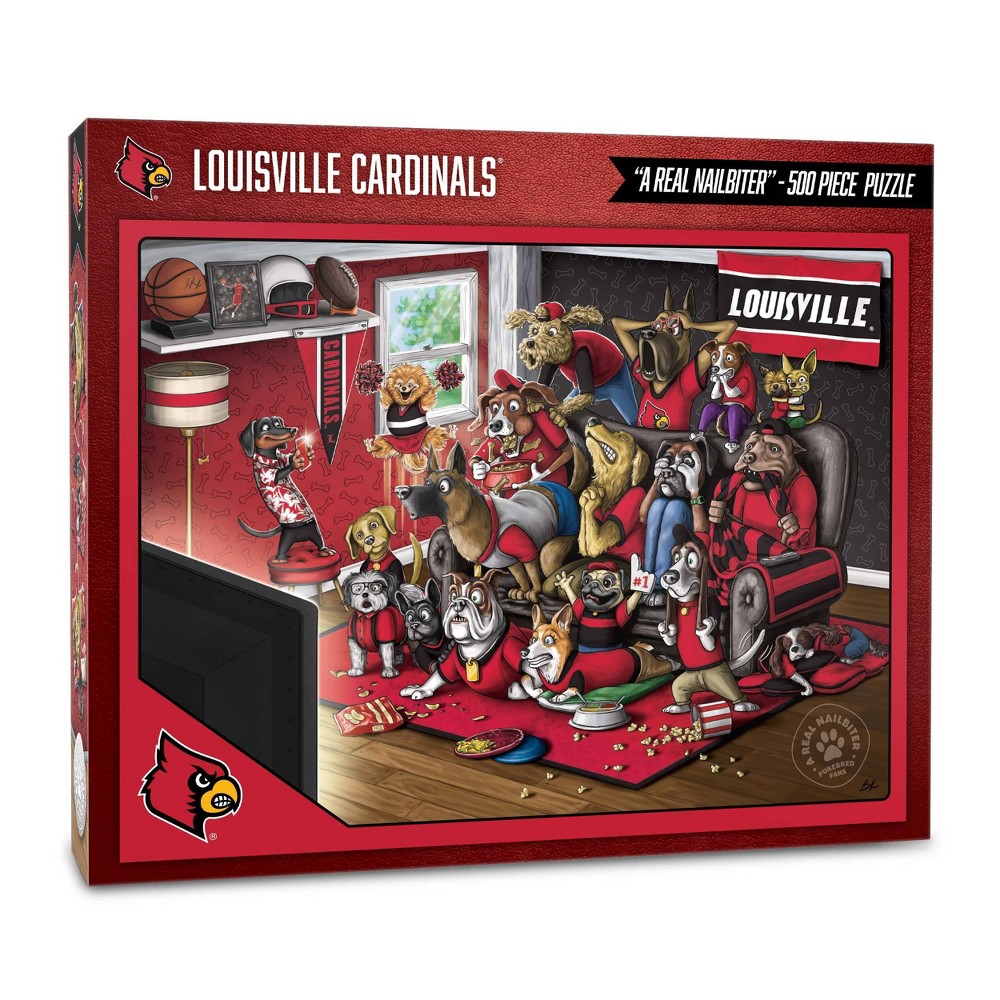 Photos - Jigsaw Puzzle / Mosaic NCAA Louisville Cardinals Purebred Fans 'A Real Nailbiter' Puzzle - 500pc
