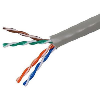 Monoprice Cat5e Ethernet Bulk Cable - 1000 Feet - Gray | Network Internet Cord - Solid, 350Mhz, UTP, CMR, Riser Rated, Pure Bare Copper Wire, 24AWG