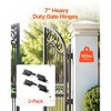 VEVOR Heavy Duty Gate Hinges, 2-Pack 7-Inch Barrel Gate Hinge, Weld On Hinges 900 lbs Load Capacity,Grease Zerk Fitting & Internal Ball Bearings,Black - 3 of 4