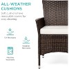 5-Piece Wicker Outdoor Table and Chairs, Patio Dining Set w/Square Glass Tabletop, Patio Table and Chairs Set for Backyard Deck Balcony Front Porch - 4 of 4