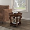 Sapphtopaz Coffee Tables for Living Room Wood Oval Coffee Table Dining Table 2 Tier Open Storage Solid Wood Table for Home Small Space - 2 of 4