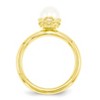 Black Bow Jewelry FW Cultured Pearl & 14k Yellow Gold Plated Sterling Silver Stack Ring - 2 of 4