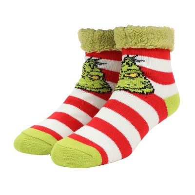 Grinch Womens' Socks 3 Pairs Size 5-9 Green and Red Low Cut Socks