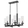 Quorum Lighting Lee Boulevard 6 - Light Chandelier in  Matte Black - 3 of 3