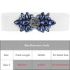 INSPIRE CHIC Women's Elastic Stretchy Vintage Elegant Rose Flower Rhinestone Belt - 4 of 4