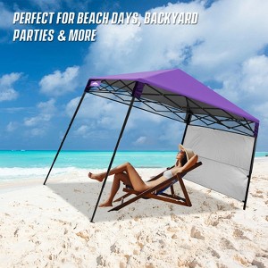 EAGLE PEAK 8x8ft Pop Up Canopy with Sidewall, 8x8 Base 6x6 Top - 1 of 4