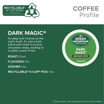 Green Mountain Dark Magic Bold Deep Intense Dark Roast Coffee Pods