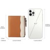 FATMOON Small Women’s Leather Wallet Bifold Slim RFID Blocking Credit Card Holder with Zipper Coin Pocket–for Everyday Carry,Travel - 3 of 4