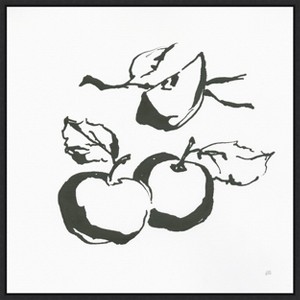 Amanti Art Apples BW by Chris Paschke Canvas Wall Art Print Framed 22 x 22-in. - 1 of 4