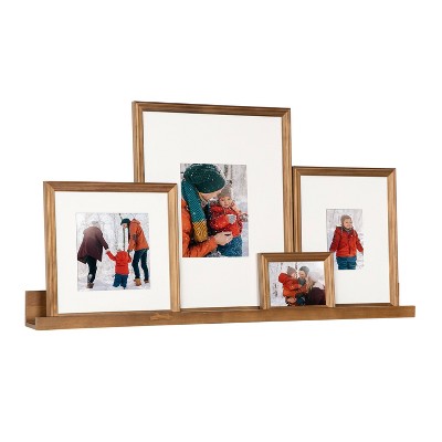 Designovation Gallery Rectangle Wood Wall Frame, 11x14 Matted To 8x10, Gray  : Target