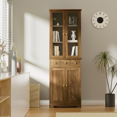 3-Tier Modern Home Office Large Storage Bookshelf, Natural - ModernLuxe