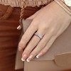 EVERLY JEWELRY | Sterling Silver 5/8 CT TGW Created White Sapphire Fashion - 4 of 4
