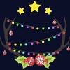 Junior's Design By Humans Christmas Deer By Reivchan T-Shirt - 2 of 3
