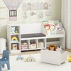 Tangkula Wooden Kids Bookshelf w/Reading Nook Padded Seat Open Cubes Adjustable Shelf - 3 of 4