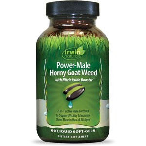 Irwin Naturals Power-Male Horny Goat Weed with Nitric Oxide Booster 60 Softgels - 1 of 4