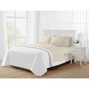 The Farmhouse by Rachel Ashwell 4pc King Washed Cotton Sheet Set Ivory - 1 of 4