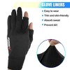 Unique Bargains New Ice Silk Riding Gloves Liners Black 1 Pair - 3 of 4