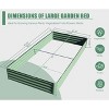 Syemin Metal Deep Root Planter Box Outdoor, Galvanized Garden Bed，or Vegetables, Flowers, Herbs, and Succulents, Green,94.49"*47.25"*11.81" - 2 of 4
