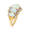Ross-Simons Ethiopian Opal and 0.45 ct. t.w. Tanzanite Ring With Diamonds in 14kt Yellow Gold - 3 of 4
