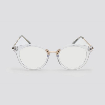 clear plastic round glasses