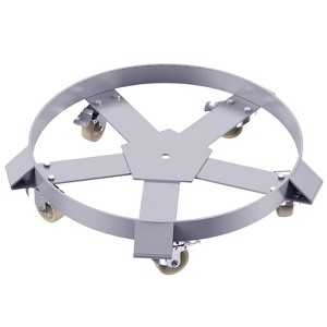 55 Gallon Steel Drum Dolly, Heavy-Duty 1220lbs Capacity Barrel Cart with Steel Frame & 5 Swivel Casters, Ideal for Warehouse Drum Handling - 1 of 4