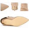 BLISSFUL STEP Women's Pointed Toe Stiletto Heel Fold Over Slouch Ankle Boots - 3 of 3