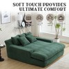 MOONMISS Chenille 2-seater lazy sofa With 5 back pillows,Comfy Sofa- Deep Seat Couch for Living Room,Club - 3 of 4