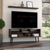 FONTOI TV Stand for TV up to 60" with 3 Open Shelves&2 Drawers, Entertainment Center for Living Room, Brown, 15.3"*22.8"*53.9" - 2 of 4