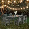 VINGLI 6-Person Outdoor Dining Table, HDPE All-Weather Rectangle Patio Dining Table with Umbrella Hole, Outdoor Patio Table for Garden, Backyard - 2 of 4