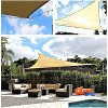 Sun Shade Sail Canopy UV Block – Waterproof Outdoor Shelter for Patio, Deck, Garden - Beige - 10X10x10 - 4 of 4
