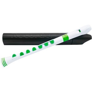 Nuvo Recorder+ German Fingering With Hard Case White/Green - 1 of 1