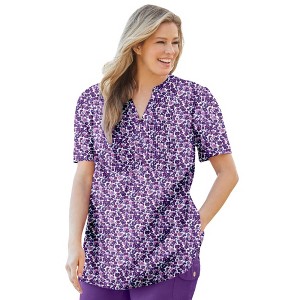 Woman Within Pintucked Half-Button Tunic - 1 of 4