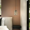 ALOADECOR 1-Light 7'' Modern Glam Matte Black Single Crystal Pendant Light Mini Elegant Crystal Durm Chandelier for Bedroom Kitchen Island - 2 of 4