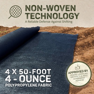 DeWitt Black Non-Woven Polypropylene Filter Fabric for Patio or Sidewalk Protection