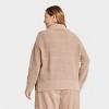 Women's Side Slit Collared Pullover Sweater - Ava & Viv™ - 2 of 3