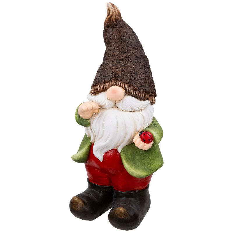 Northlight Gnome with Ladybug Outdoor Garden Statue - 15.75", 5 of 8