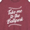 Women's - Instant Message - Take Me To The Ballpark Graphic Racerback Tank - 2 of 4