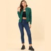 INSPIRE CHIC Women's Stand Collar Zip Up Biker Lightweight Moto Jacket - 3 of 4
