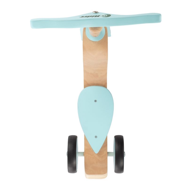 Toy Time Kids' Wooden 3-Wheel Scooter with Push Steering Handlebar - Turquoise, 4 of 6