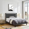 Queen Size Bed Frame, Upholstered Platform Bed Frame, Modern Wingback Headboard, Solid Wood Slats Support, No Box Spring Needed - 2 of 4