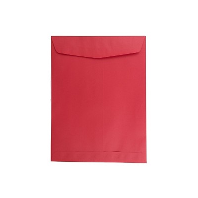 JAM Paper Open End Catalog Envelope 9" x 12" Red 100/Box (80329)