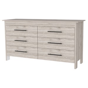 NicBex 6 Drawer Double Dresser for Bedroom,Chest of Drawers with Black Metal Handle Design,Storage Dressers for Bedroom - 1 of 4