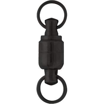 Solid Brass Ball Bearing Swivels with Double Welded Rings, Size #7, 320 lb  (145 kg) test, Gunmetal Black, 3 pc