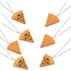 7-Piece Pizza Necklace & Keychain Set - Realistic Resin Pendant (Food-Themed Jewelry) - 3 of 4