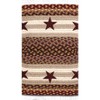 Earth Rugs Burgundy Stars Braided Oval Patch Tread – Farmhouse Style 20"x30" - 3 of 3